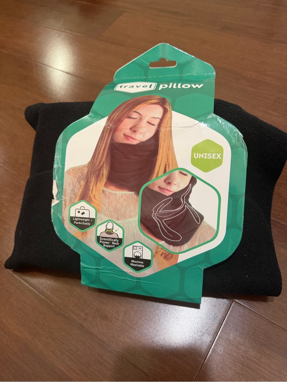 Travel Pillow Black Like New